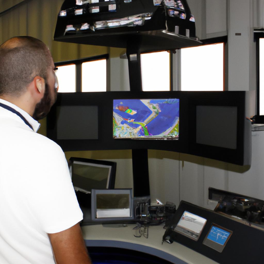 Person operating air traffic equipment