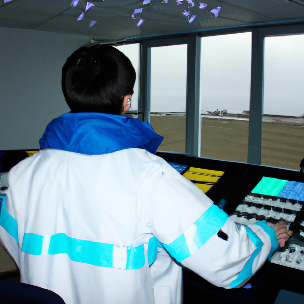 Person operating air traffic control
