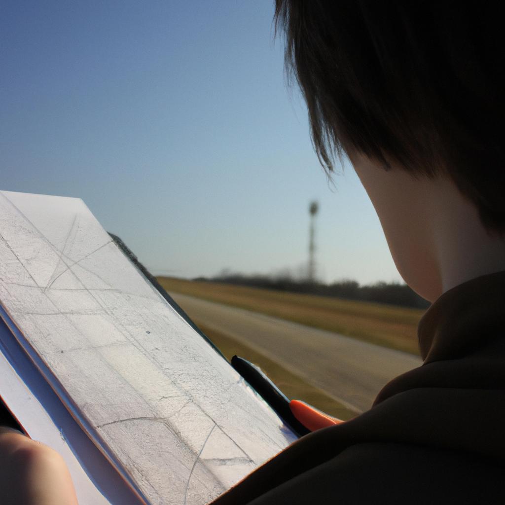 Person studying air traffic control